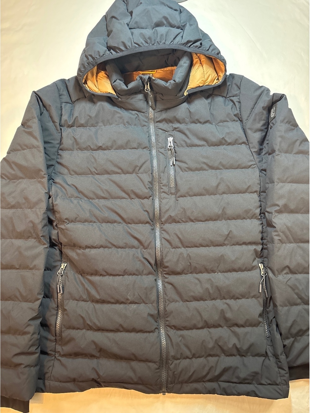 Lole Women’s Black Duck Down Hooded Puffer Jacket Quilted Winter Coat